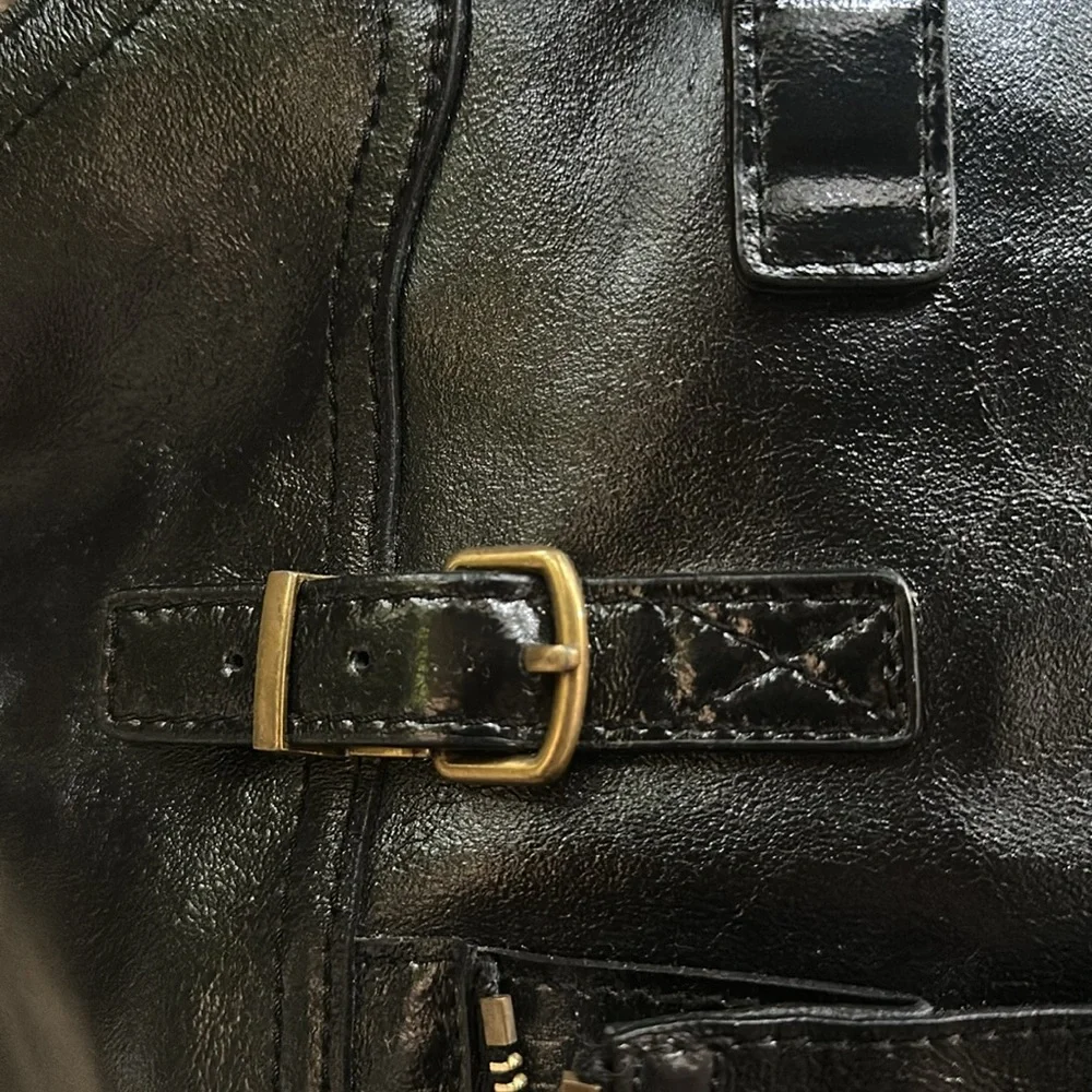 YveSaintLaurent Brown Pattern Leather Downtown Bag - Picture 4 of 14